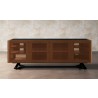 Furnitech Danielle 86" Contemporary Media/Buffet Console In A Rich Chocolate Brown Finish - front
