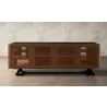 Furnitech Danielle 86" Contemporary Media/Buffet Console In A Rich Chocolate Brown Finish - front - Furnitech Danielle 86" Contemporary Media/Buffet Console In A Rich Chocolate Brown Finish - front