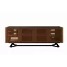 Furnitech Danielle 86" Contemporary Media/Buffet Console In A Rich Chocolate Brown Finish - front - Furnitech Danielle 86" Contemporary Media/Buffet Console In A Rich Chocolate Brown Finish - front
