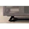 Furnitech Danielle 86" Contemporary Media/Buffet Console In A Soothing Coastal Grey Finish - detail - Furnitech Danielle 86" Contemporary Media/Buffet Console In A Soothing Coastal Grey Finish - detail