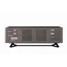 Furnitech Danielle 86" Contemporary Media/Buffet Console In A Soothing Coastal Grey Finish - front 2 - Furnitech Danielle 86" Contemporary Media/Buffet Console In A Soothing Coastal Grey Finish - front 2