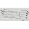 Furnitech Danielle 86" Contemporary Media/Buffet Console In A Soothing Coastal Grey Finish - dimes - Furnitech Danielle 86" Contemporary Media/Buffet Console In A Soothing Coastal Grey Finish - dimes