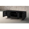 Furnitech Danielle 86" Contemporary Media/Buffet Console In A Stunning Ebony Finish - angled