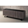 Furnitech Danielle 86" Contemporary Media/Buffet Console In A Stunning Ebony Finish - angled