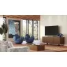 Furnitech Danielle 86" Contemporary Media/Buffet Console In A Rich Chocolate Brown Finish - lifestyle - Furnitech Danielle 86" Contemporary Media/Buffet Console In A Rich Chocolate Brown Finish - lifestyle