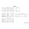Furnitech Isabella 86" Chocolate Brown Oak Media Console Featuring A Greek Key - dimes - Furnitech Isabella 86" Chocolate Brown Oak Media Console Featuring A Greek Key - dimes