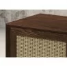 Furnitech Madelina 75" Mid-Century Modern Solid Pine Tvconsole/Sideboard With Cane Doors In A Walnut Finish - detail - Furnitech Madelina 75" Mid-Century Modern Solid Pine Tvconsole/Sideboard With Cane Doors In A Walnut Finish - detail