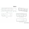Furnitech Madelina 75" Mid-Century Modern Solid Pine Tvconsole/Sideboard With Cane Doors In A Walnut Finish - dimes