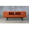 Furnitech Maxwell 78" Exotic Media Console In South American Iron Wood - front - Furnitech Maxwell 78" Exotic Media Console In South American Iron Wood - front