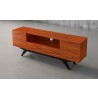Furnitech Maxwell 78" Exotic Media Console In South American Iron Wood - angled