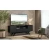 Furnitech Maxwell 78" Mid-Century Modern Oak Media Console With An Ebony Finish - lifestyle - Furnitech Maxwell 78" Mid-Century Modern Oak Media Console With An Ebony Finish - lifestyle