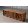 Furnitech Oliver 82" Media Console In A Rich Honey Oak Finish - nagled 3