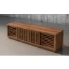 Furnitech Oliver 82" Media Console In American Walnut - angled 3 - Furnitech Oliver 82" Media Console In American Walnut - angled 3