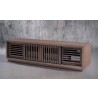 Furnitech Oliver 82" Oak Media Console In A Stunning Coastal Grey Finish - angled