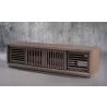 Furnitech Oliver 82" Oak Media Console In A Stunning Coastal Grey Finish - angled - Furnitech Oliver 82" Oak Media Console In A Stunning Coastal Grey Finish - angled