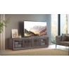 Furnitech Oliver 82" Oak Media Console In A Stunning Coastal Grey Finish - lifestyle