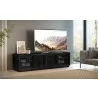 Furnitech Oliver 82" Oak Media Console In An Ebony Finish - lifestyle - Furnitech Oliver 82" Oak Media Console In An Ebony Finish - lifestyle