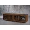Furnitech Oliver 82" Oak Media Console In An Brown Finish - angled 