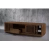 Furnitech Oliver 82" Oak Media Console In An Brown Finish - angled 2 - Furnitech Oliver 82" Oak Media Console In An Brown Finish - angled 2