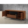 Furnitech Rafaela 86" Classic American Walnut Media Console - angled