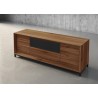 Furnitech Rafaela 86" Classic American Walnut Media Console - angled