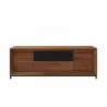 Furnitech Rafaela 86" Classic American Walnut Media Console - front - Furnitech Rafaela 86" Classic American Walnut Media Console - front