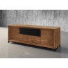 Furnitech Rafaela 86" Media Console With A Rich Honey Oak Finish - angled