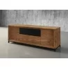 Furnitech Rafaela 86" Media Console With A Rich Honey Oak Finish - angled - Furnitech Rafaela 86" Media Console With A Rich Honey Oak Finish - angled