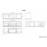 Furnitech Rafaela 86" Media Console With A Rich Honey Oak Finish - dimes - Furnitech Rafaela 86" Media Console With A Rich Honey Oak Finish - dimes