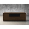 Furnitech Rafaela 86" Oak Media Console In A Rich Chocolate Brown Finish - front