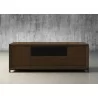 Furnitech Rafaela 86" Oak Media Console In A Rich Chocolate Brown Finish - front - Furnitech Rafaela 86" Oak Media Console In A Rich Chocolate Brown Finish - front