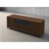 Furnitech Rafaela 86" Oak Media Console In A Rich Chocolate Brown Finish - angled
