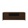 Furnitech Rafaela 86" Oak Media Console In A Rich Chocolate Brown Finish - front