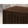 Furnitech Sophia 75" Mid-Century Modern Solid Pine Tvconsole/Sideboard With Slatted Doors In A Walnut Finish  - detail