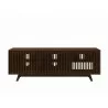 Furnitech Sophia 75" Mid-Century Modern Solid Pine Tvconsole/Sideboard With Slatted Doors In A Walnut Finish - front - Furnitech Sophia 75" Mid-Century Modern Solid Pine Tvconsole/Sideboard With Slatted Doors In A Walnut Finish - front