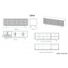 Furnitech Sophia 75" Mid-Century Modern Solid Pine Tvconsole/Sideboard With Slatted Doors In A Walnut Finish - dimes