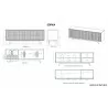 Furnitech Sophia 75" Mid-Century Modern Solid Pine Tvconsole/Sideboard With Slatted Doors In A Walnut Finish - dimes - Furnitech Sophia 75" Mid-Century Modern Solid Pine Tvconsole/Sideboard With Slatted Doors In A Walnut Finish - dimes