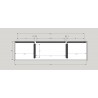 Furnitech Tango 75" Contemporary Media Console In A Rich Cognac Finish Over Brazilian Cherry - dimes