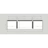 Furnitech Tango 75" Contemporary Media Console In A Rich Cognac Finish Over Brazilian Cherry - dimes - Furnitech Tango 75" Contemporary Media Console In A Rich Cognac Finish Over Brazilian Cherry - dimes
