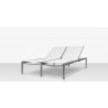 Source Furniture Fusion Aluminum Sling Double Armless Chaise Lounge 4