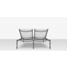 Source Furniture Fusion Aluminum Sling Double Armless Chaise Lounge 2