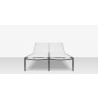 Source Furniture Fusion Aluminum Sling Double Armless Chaise Lounge 1
