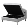 Moe's Home Collection Covella Storage Ottoman - Front Side Opened Angle