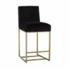 Sunpan Joyce Counter Stool Cube Black - Front Side Angle - Sunpan Joyce Counter Stool Cube Black - Front Side Angle