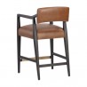 Sunpan Keagan Counter Stool in Shalimar Tobacco Leather - Back Side Angle
