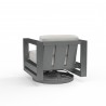 Redondo Swivel Club in Cast Silver, No Welt - Back Side Angle