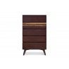 Greenington Azara Five Drawer High Chest Sable - Front AngleAngle