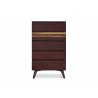 Greenington Azara Five Drawer High Chest, Sable - Front Angle