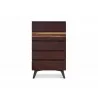 Greenington Azara Five Drawer High Chest, Sable - Front Angle - Greenington Azara Five Drawer High Chest, Sable - Front Angle