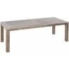 Alfresco Home Malvern 71" Rectangular Wood Dining Table w/ Umbrella Hole - Front Side Angle - Alfresco Home Malvern 71" Rectangular Wood Dining Table w/ Umbrella Hole - Front Side Angle
